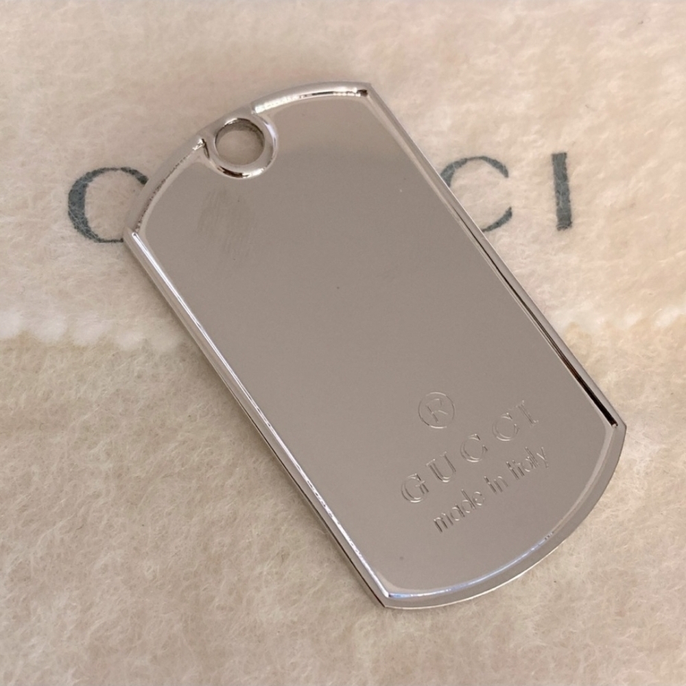 Gucci Dog Tag Pendant 925 Sterling Silver - Picture 2 of 5